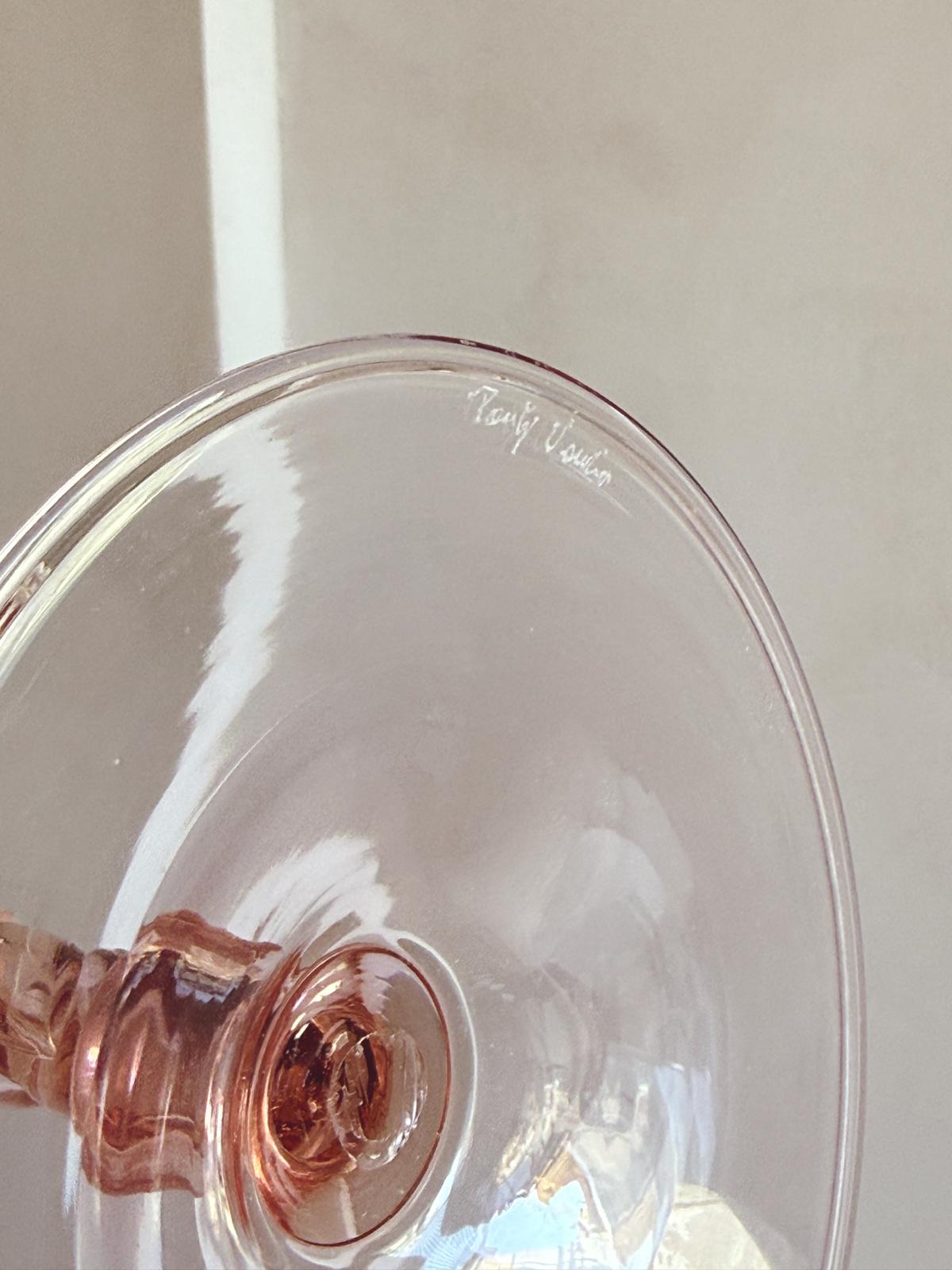 Hand-Blown Murano Glass Pink Candelabra by Pauly & Co, 1940s