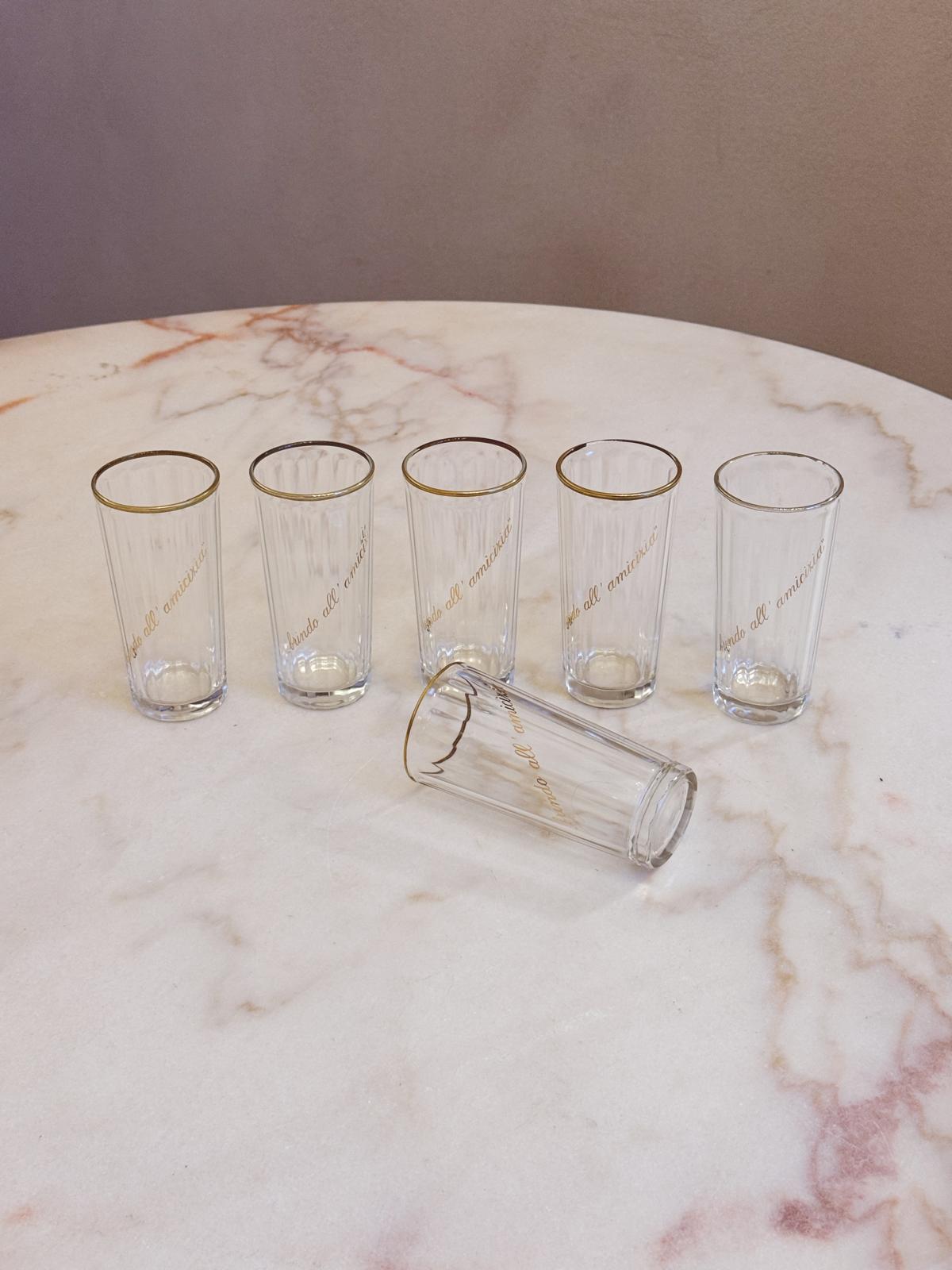 1980 'Brindo alla Amicizia' Glasses - Set of 6