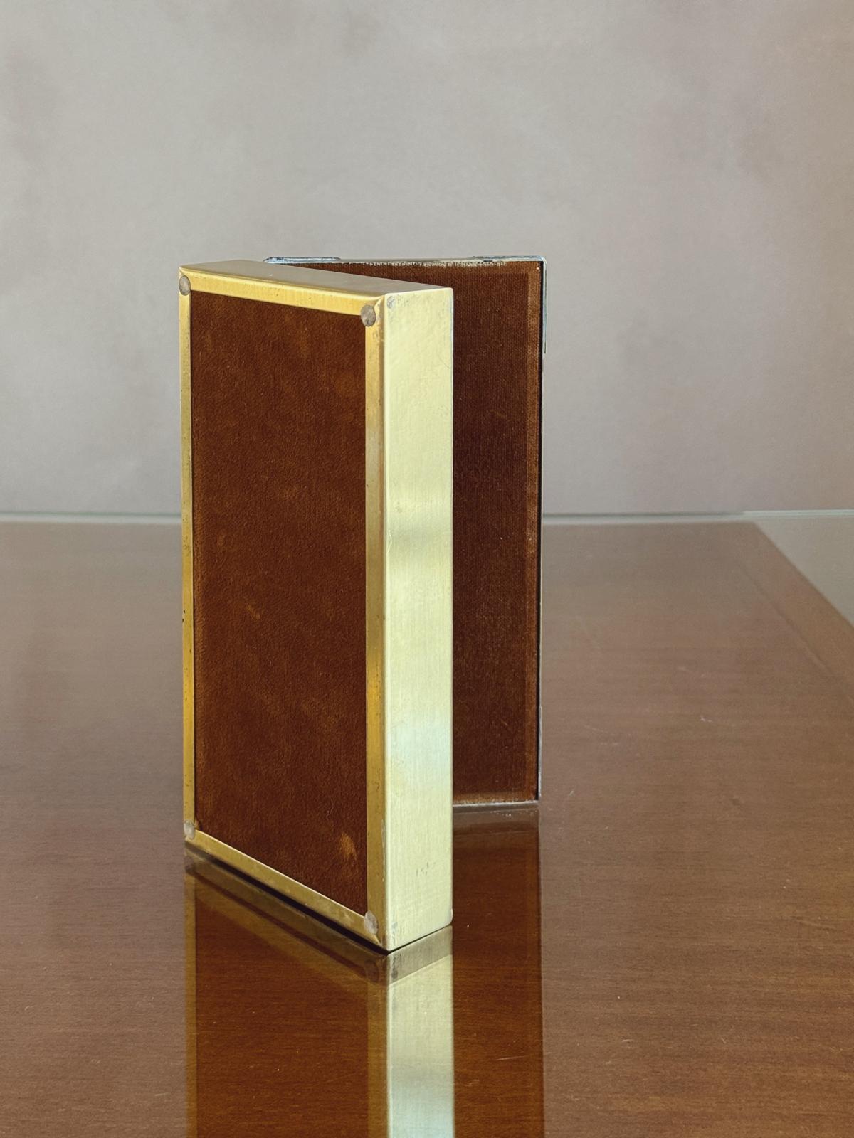 1970s Brass Desk Box with decorative corners