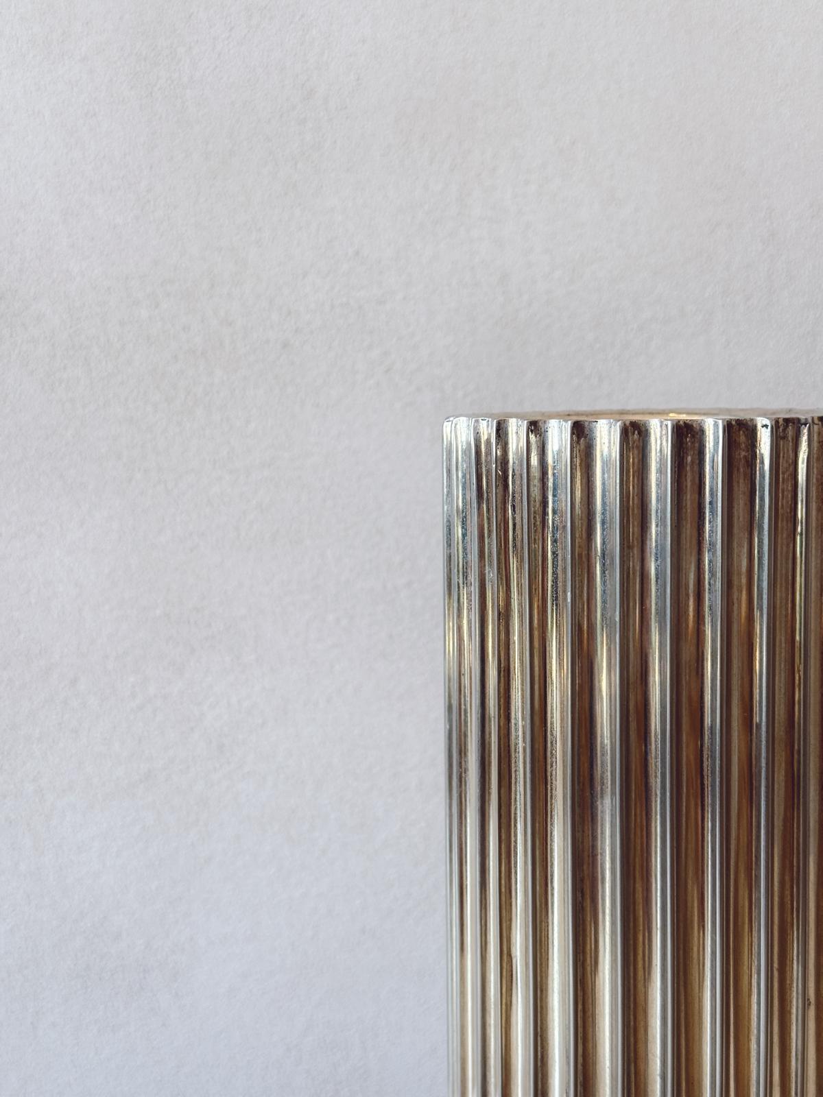 1970s Ridged Silver Wine Cooler