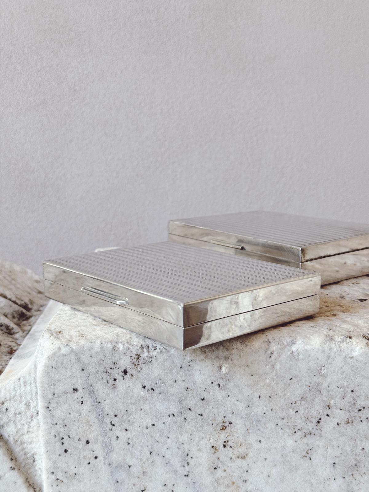 1970s Sterling Silver Desk Boxes