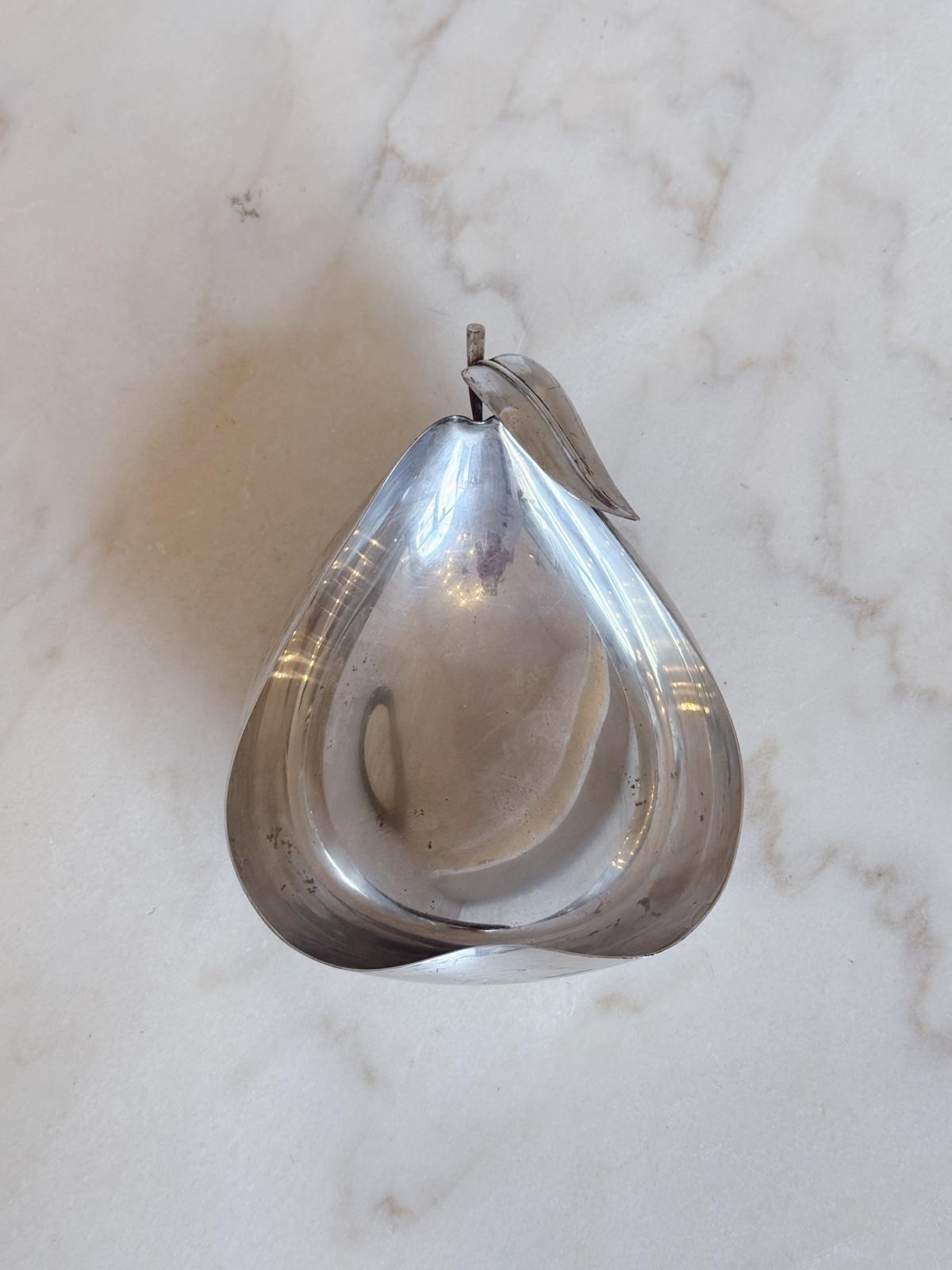 1960s Lino Sabattini Silver Plated Pear Bowl
