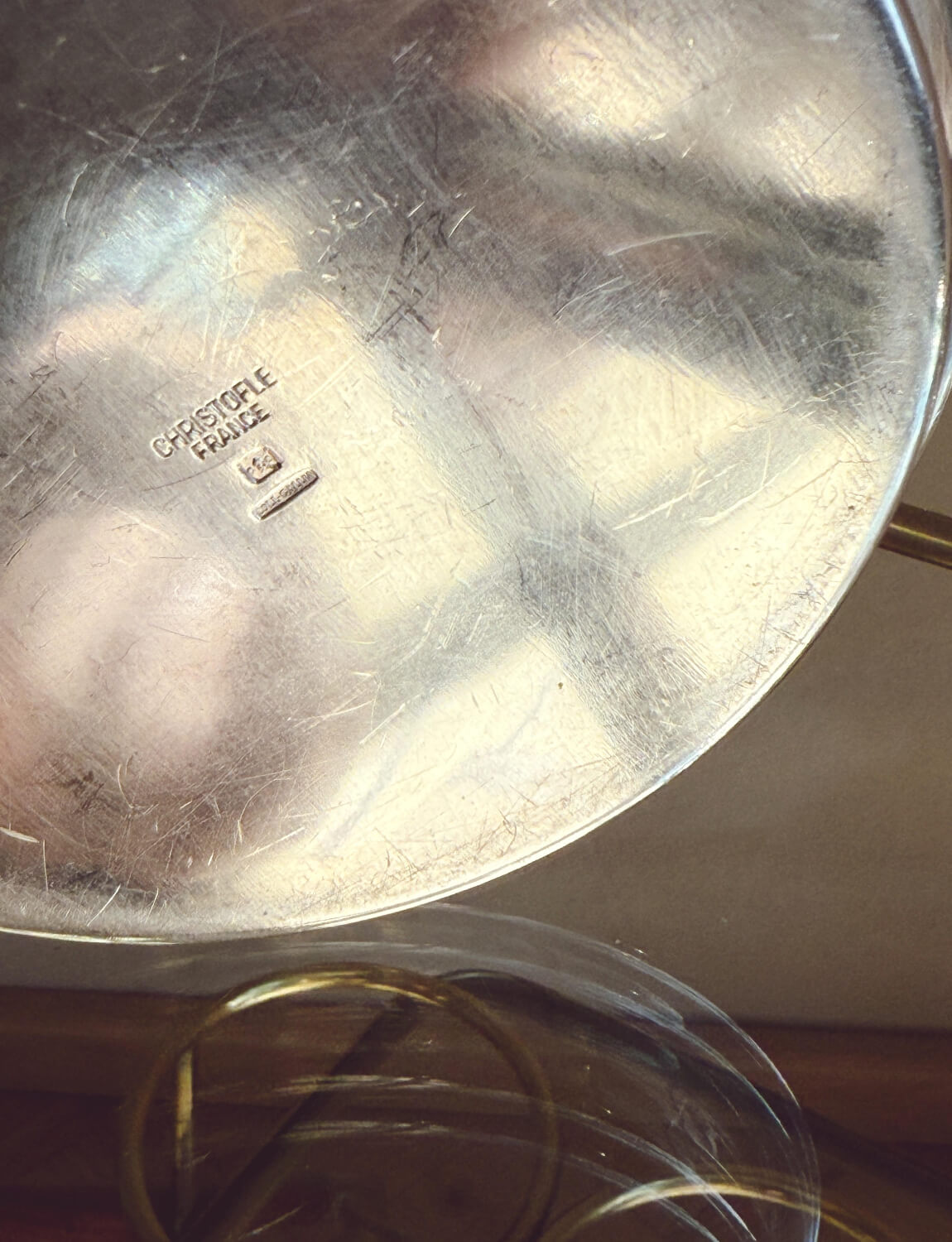 1960s Christofle ice bucket with tongs