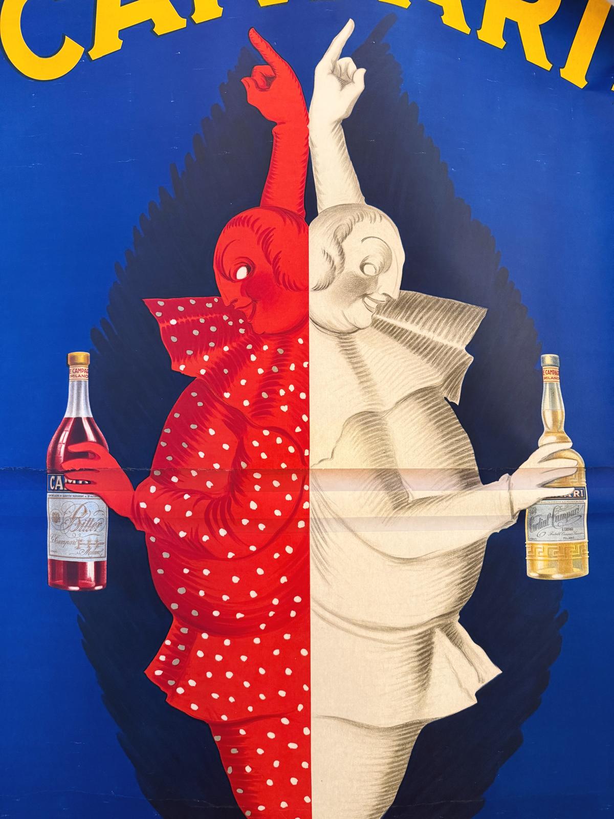 Monumental Leonetto Cappiello 'Campari' Lithogaph, 1921. Printed by Les Nouvelles Cappiello - Parigi