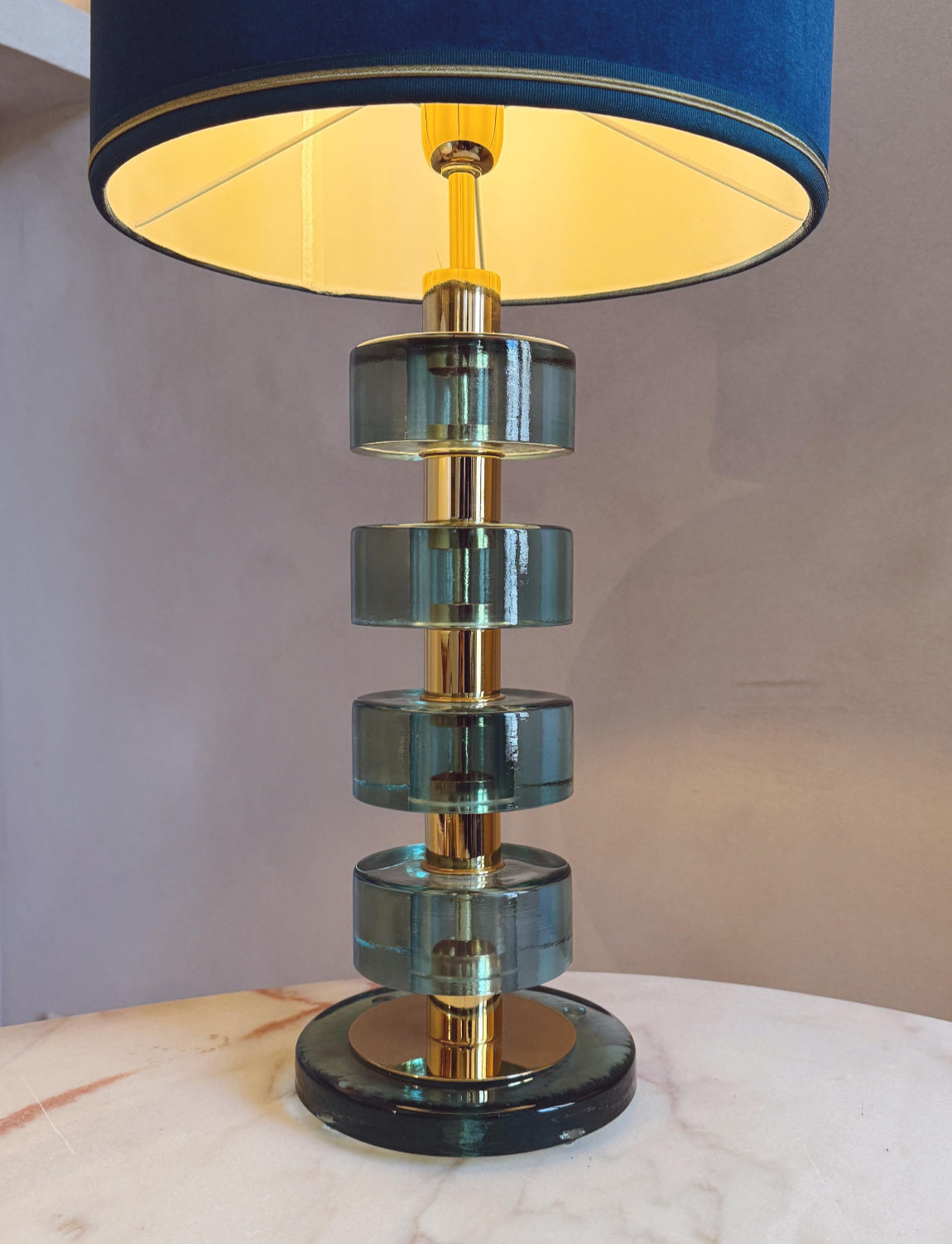 1950s Fontana Arte Glass Table Lamp