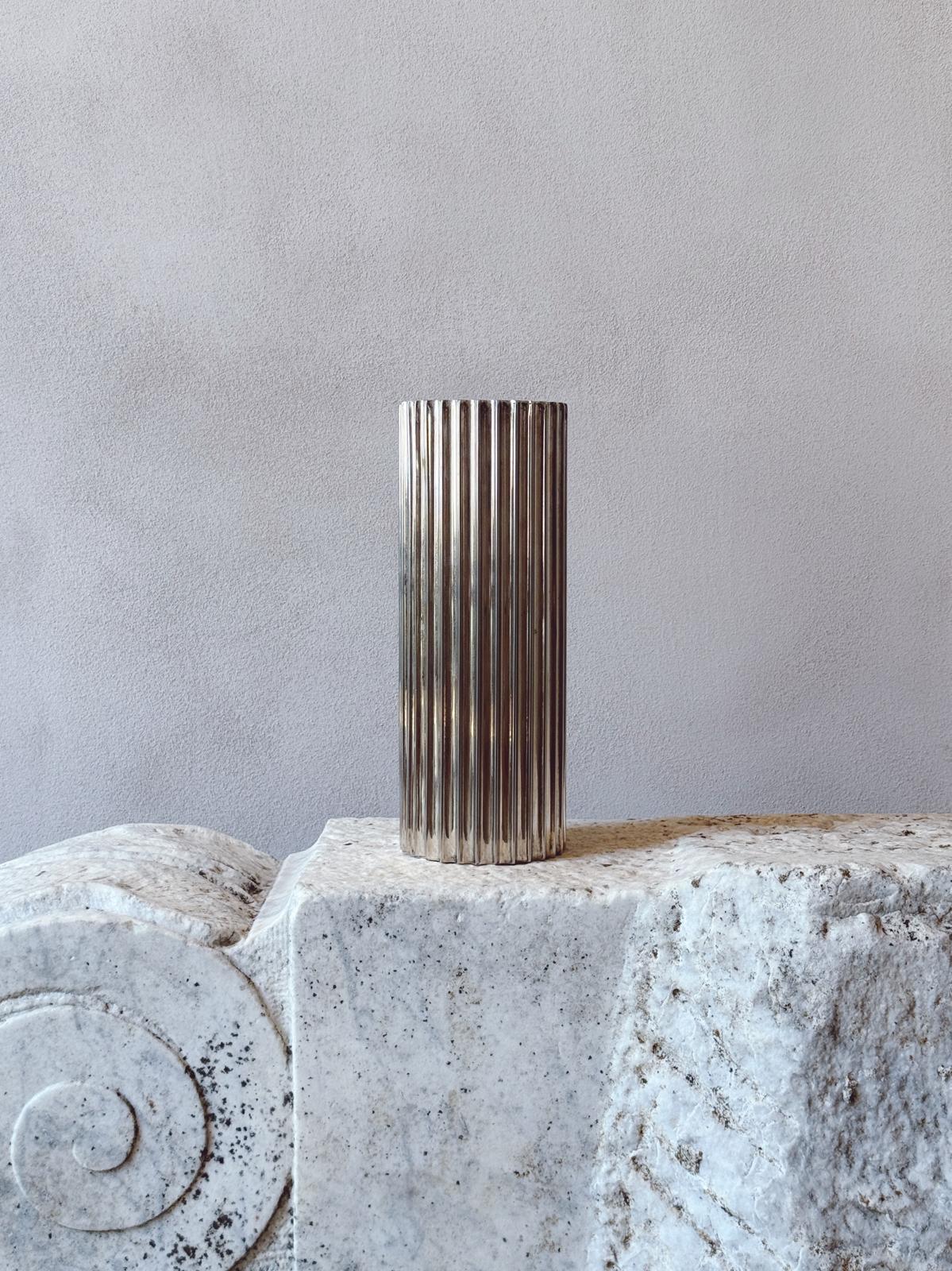 1970s Ridged Silver Wine Cooler