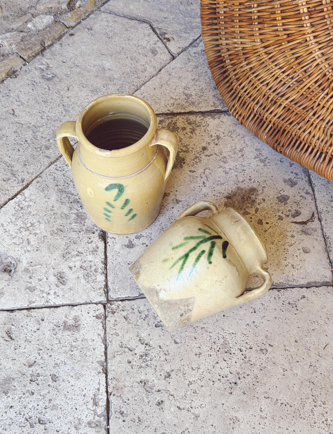 Pair of 1930s Tree of Life Pots with Handles (medium)