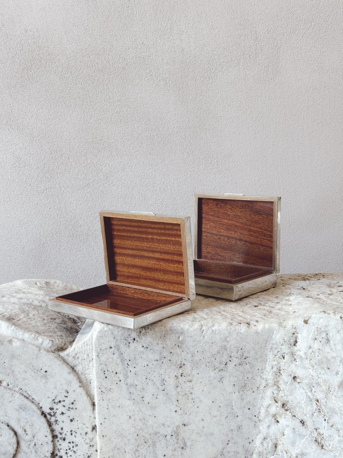 1970s Sterling Silver Desk Boxes