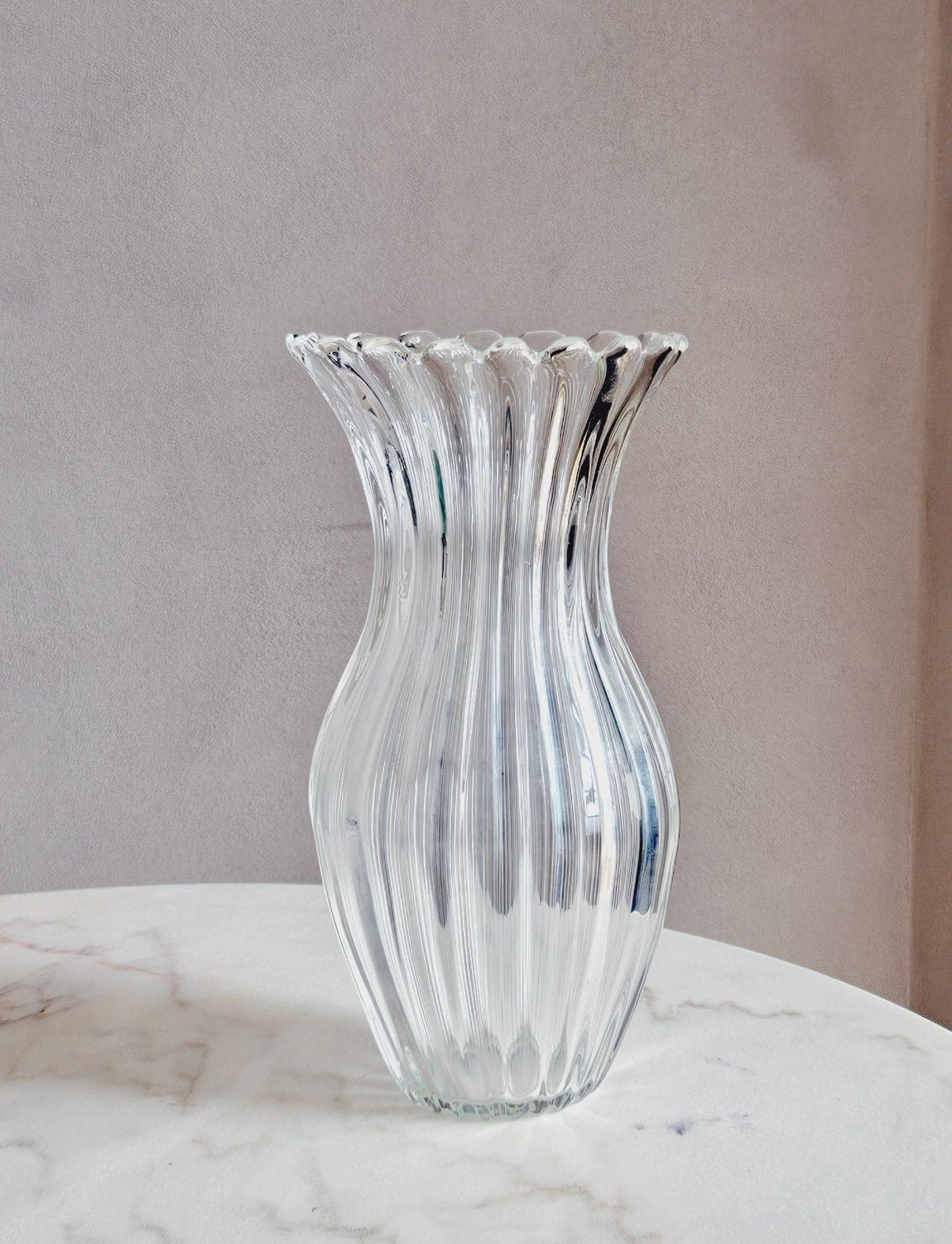 Set of Two 1960s Murano Vases and Bolle Cube