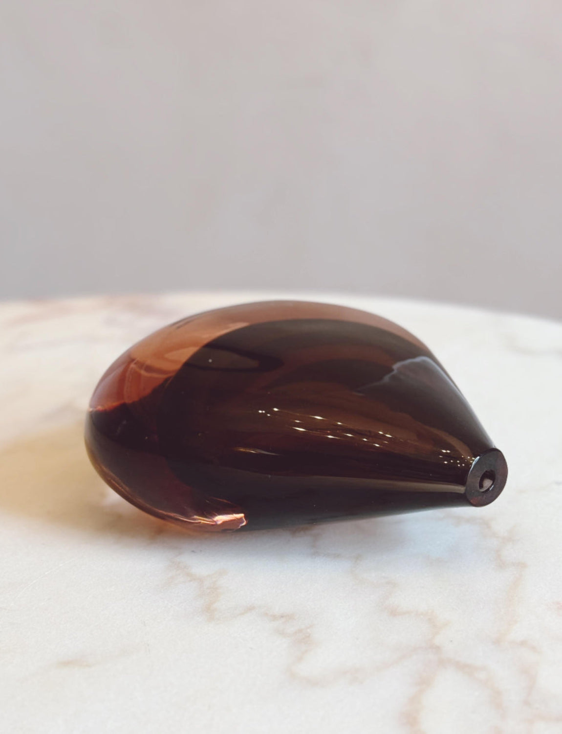 1960s Flavio Poli Brown & Pink Murano glass Vase