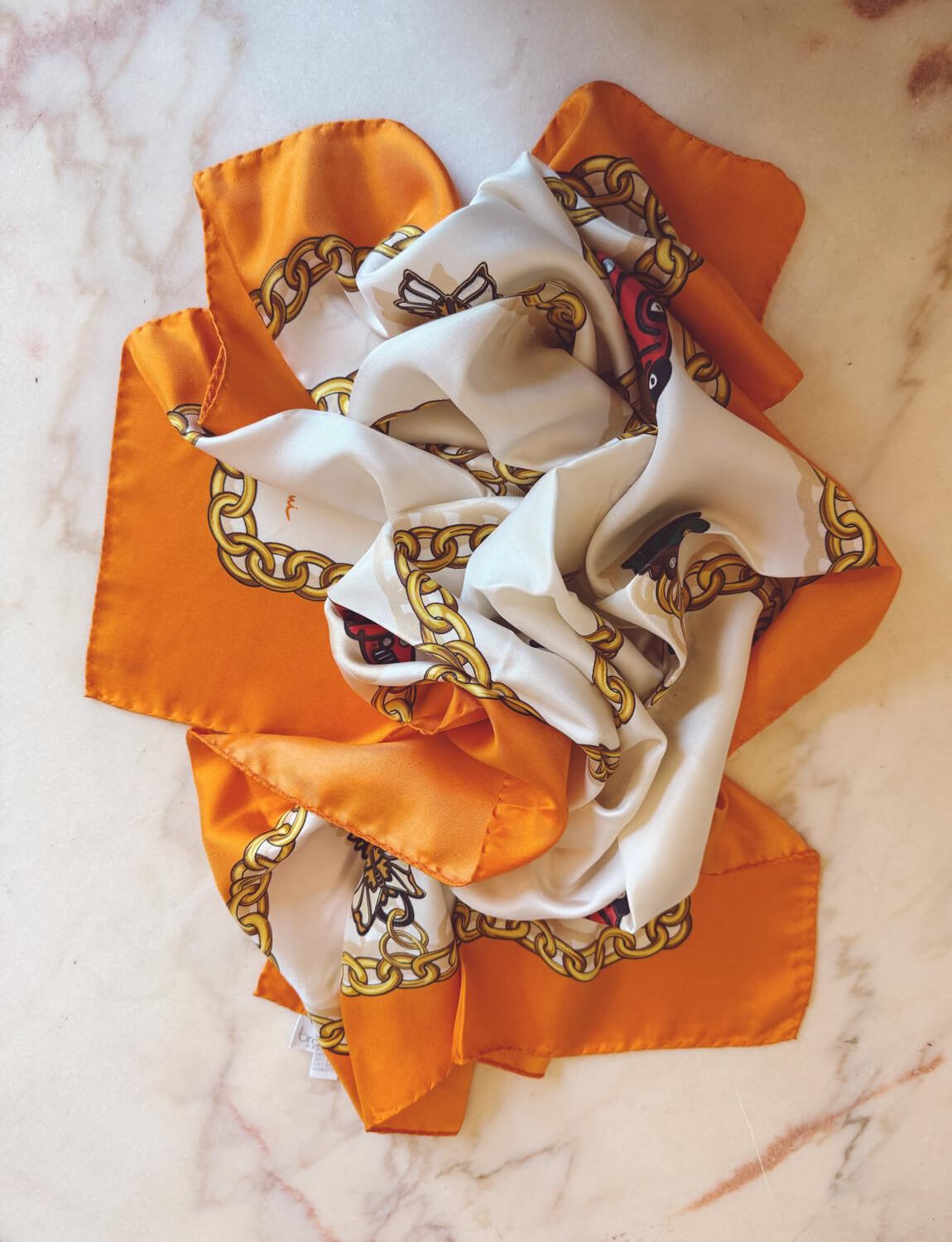 1980s Silk Charm Scarf by Braccialini