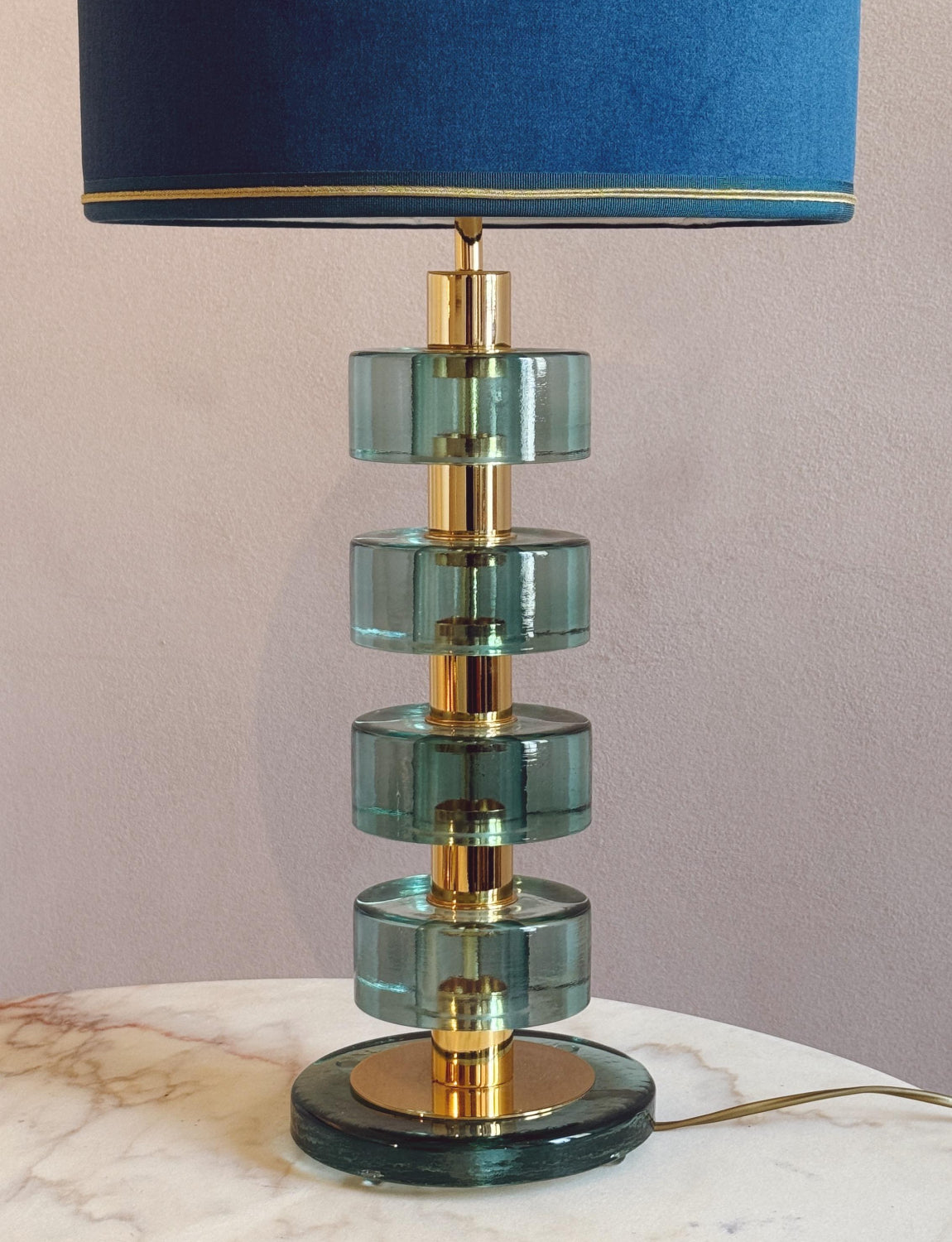 1950s Fontana Arte Glass Table Lamp