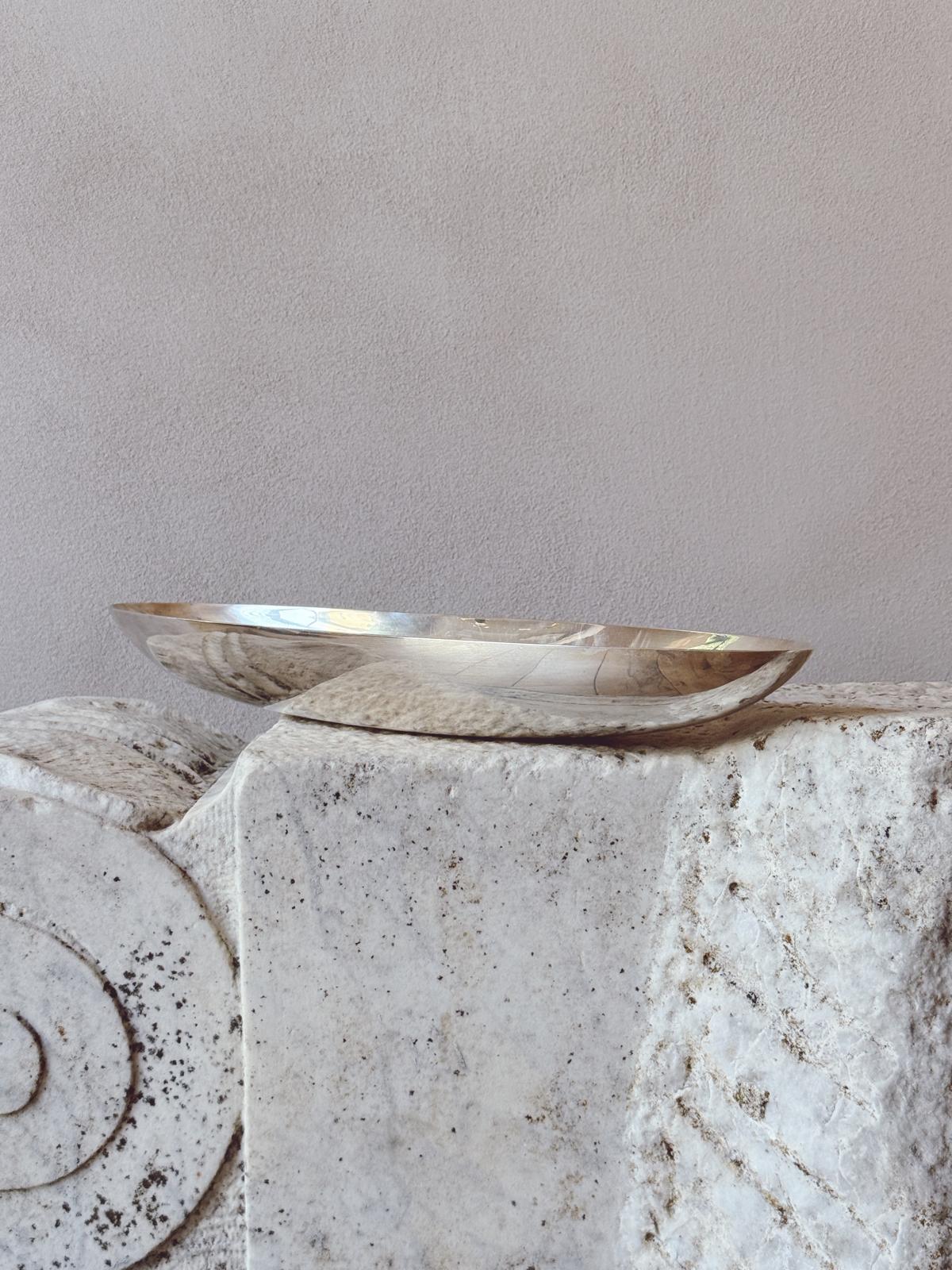 1960s Lino Sabattini Large Silver Boat Centrepiece