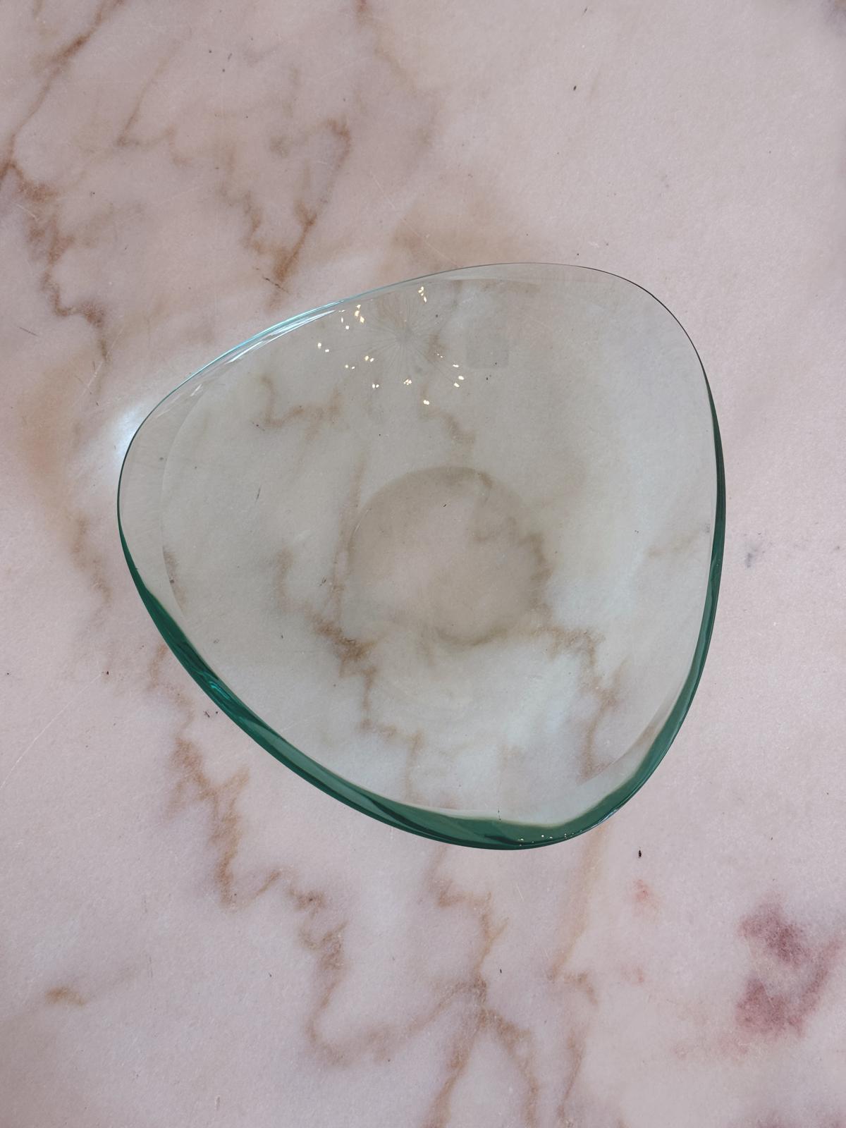1970s Triangular Fontana Arte Bowl