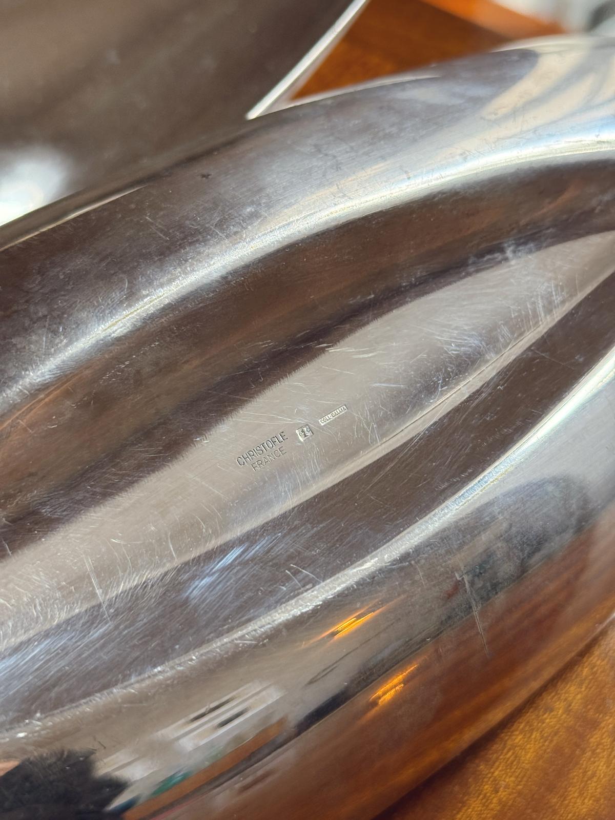 Set of Three 1960s Lino Sabattini Silver-Plated Boat Bowls