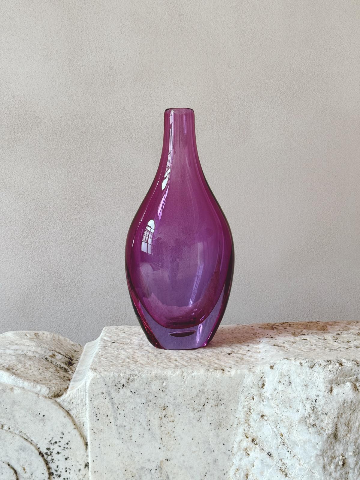 Antonio Da Ros 1960s Pink Sommerso Vase