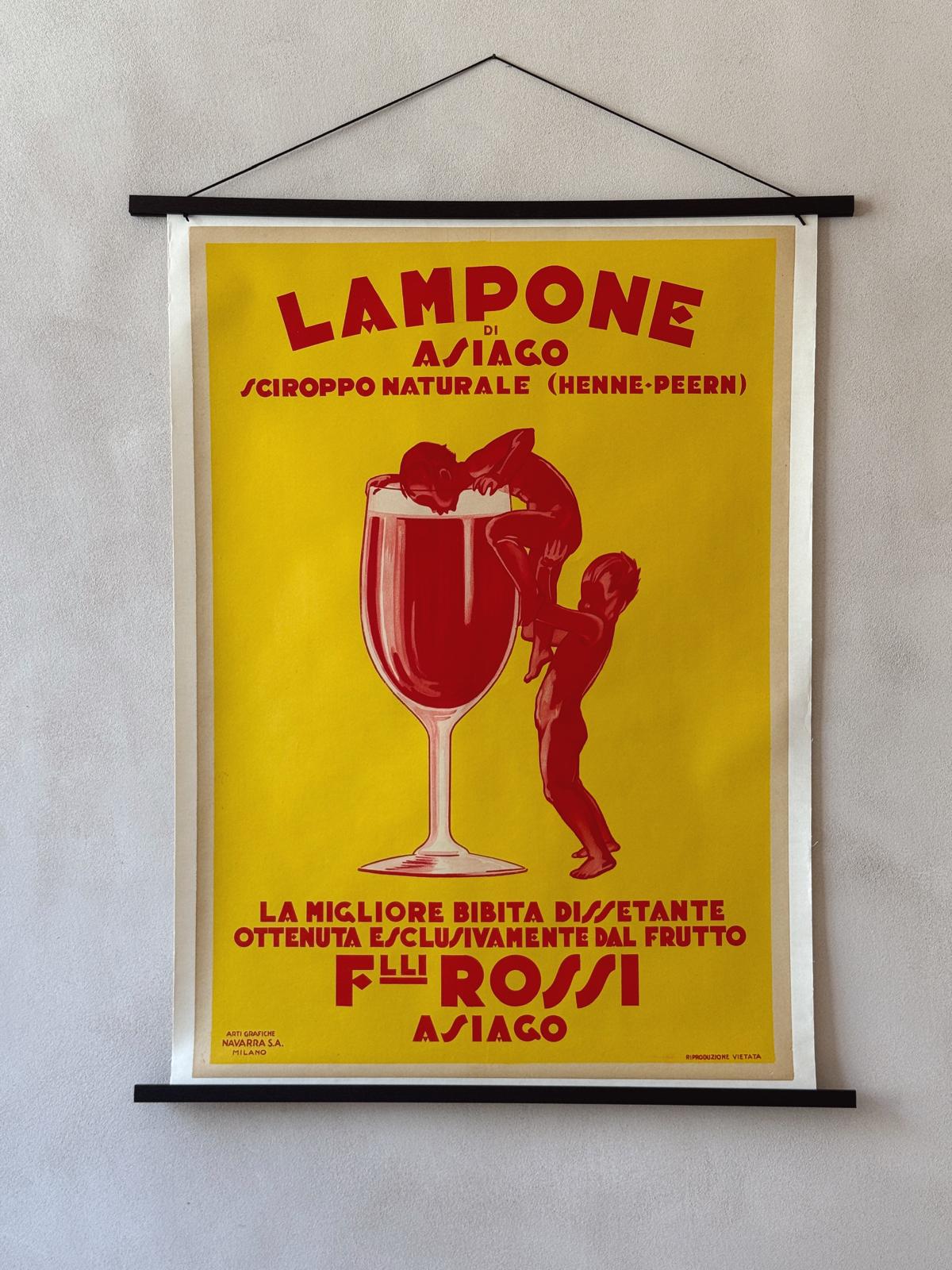 Original 1925 'Lampone di Asiago' Advertising Poster