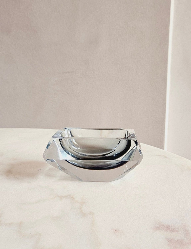 1960s Grey Rectangular 'Ripley' Murano Ashtray