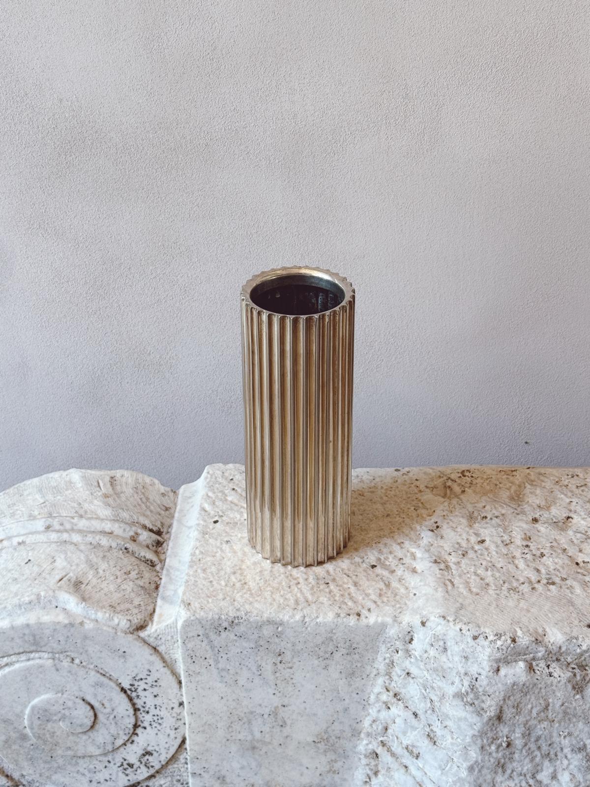 1970s Ridged Silver Wine Cooler