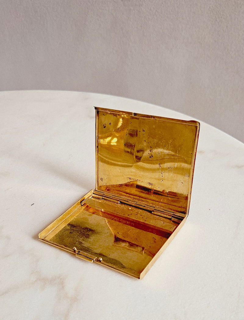 1940s Faux Gold Slim Cigarette Case