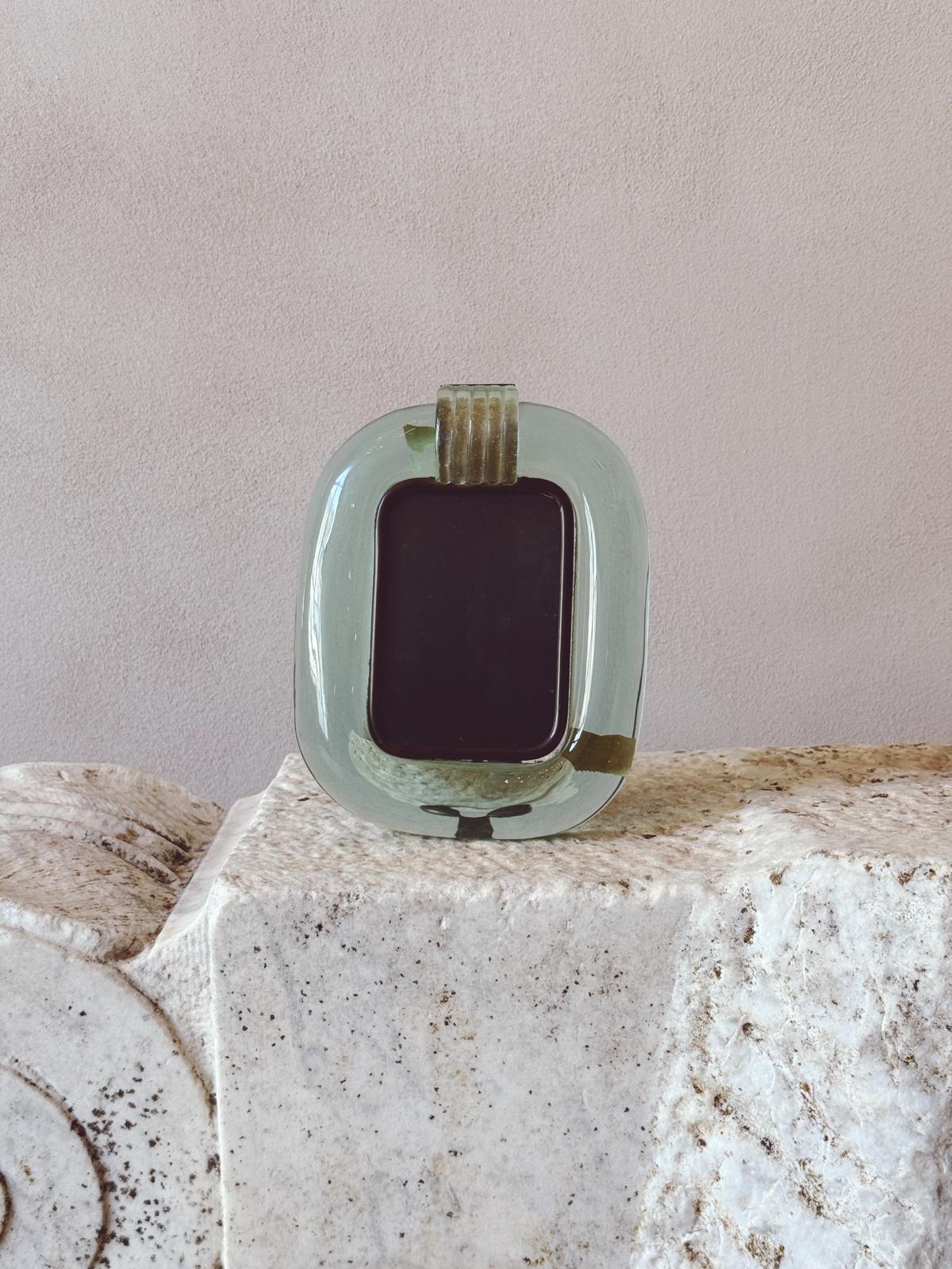 1950s Seguso Turquoise Murano Glass Picture Frame