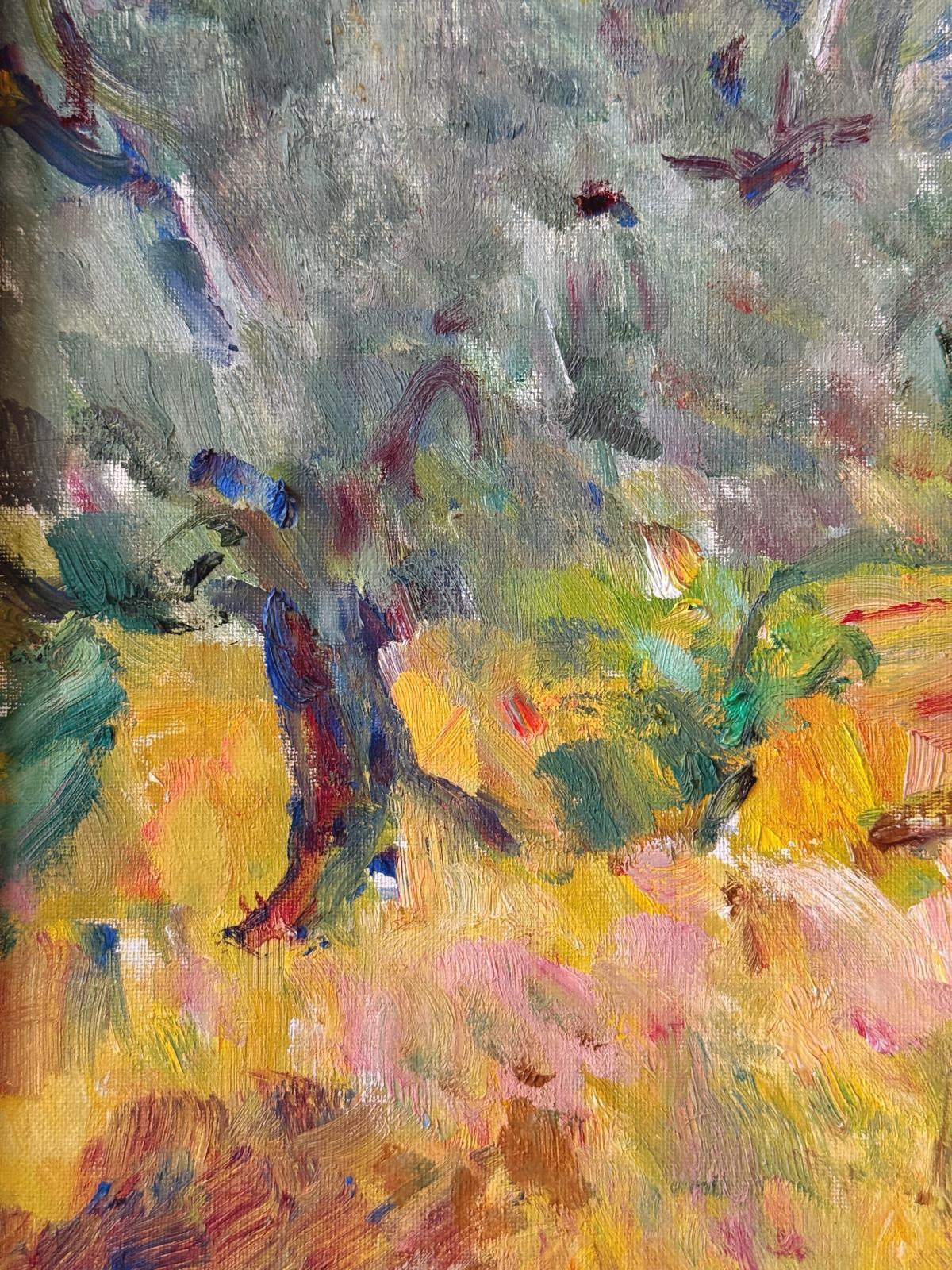 “Campagna Toscana Montepulciano” 1978 Oil Painting by Mario Disertori