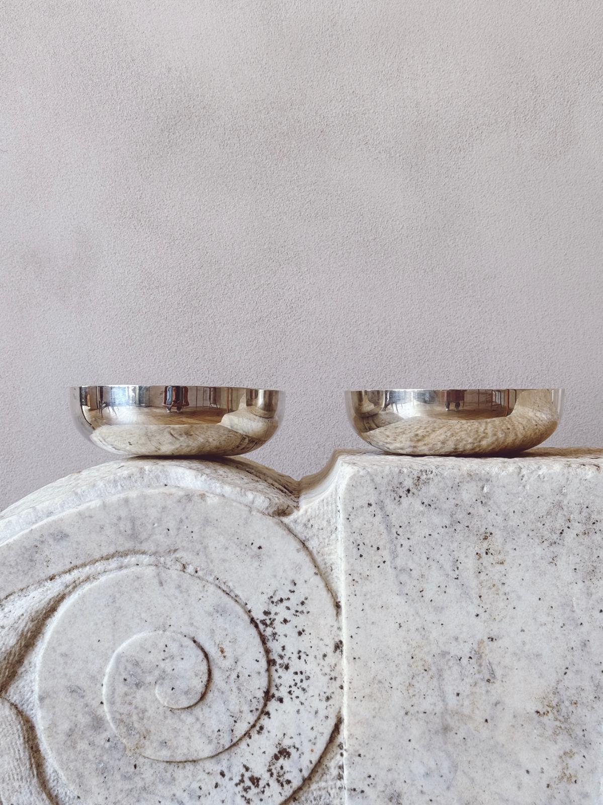 Pair of 1960s Sabattini Silver Bowls