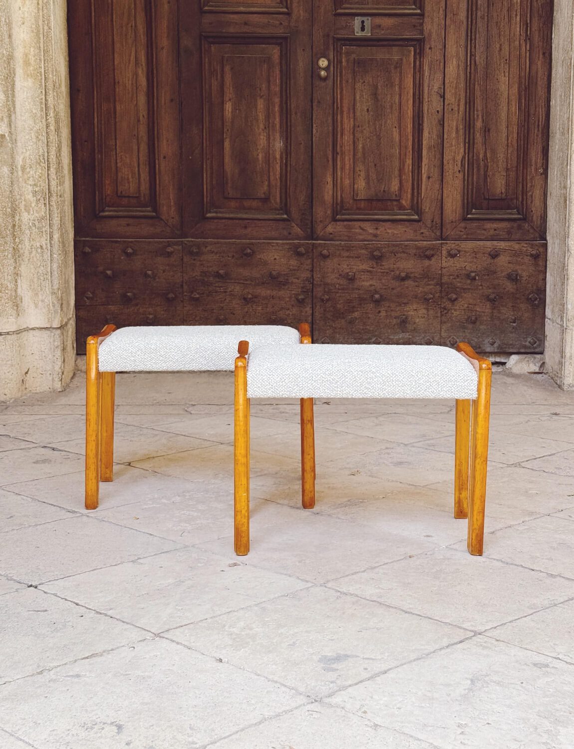 Pair of 1950s Ico Parisi Foot stools