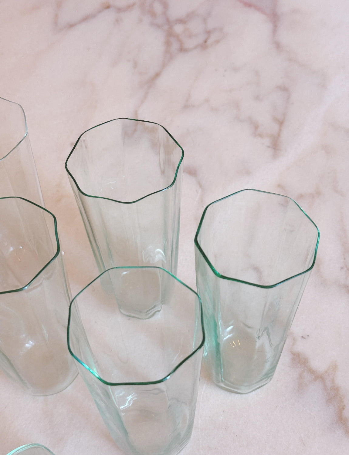 1970s Cenedese Green Jug and Glasses Set (Six Glasses)