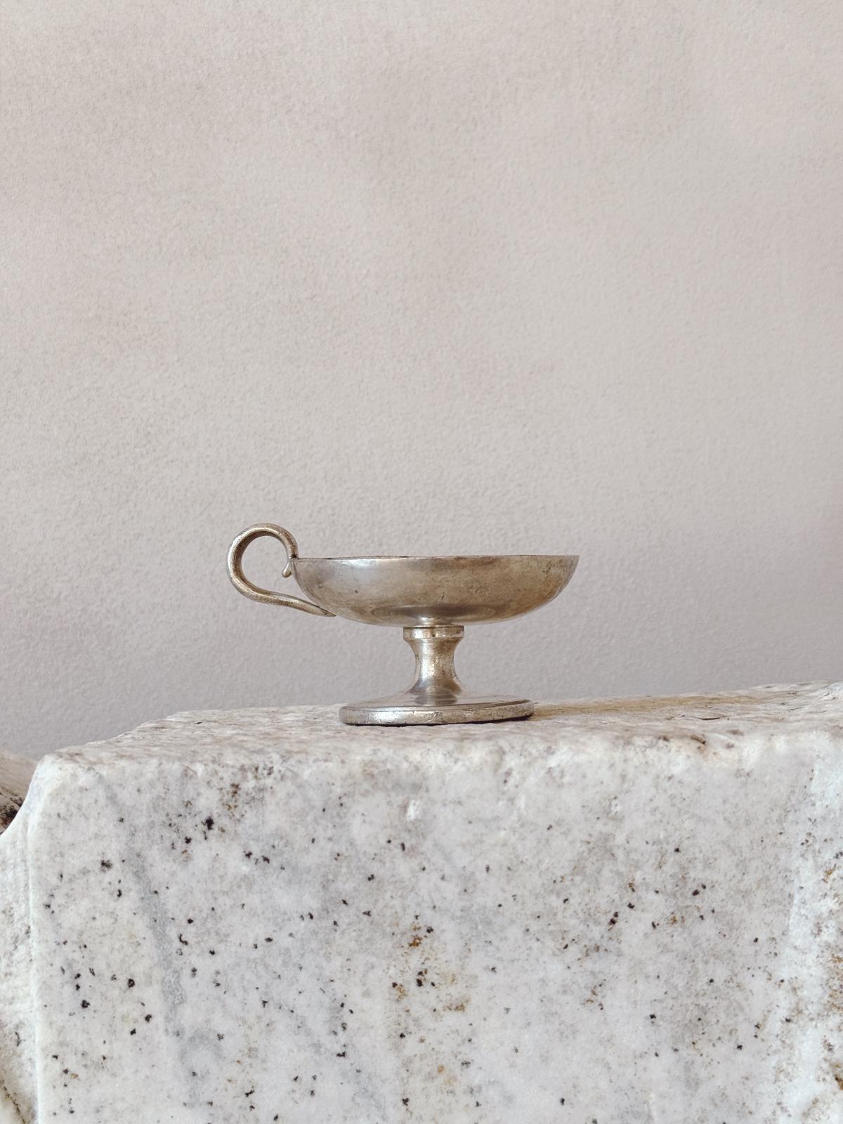 1940s Set of Six Metal Gelato Bowls with Handle by Fratelli Calderoni