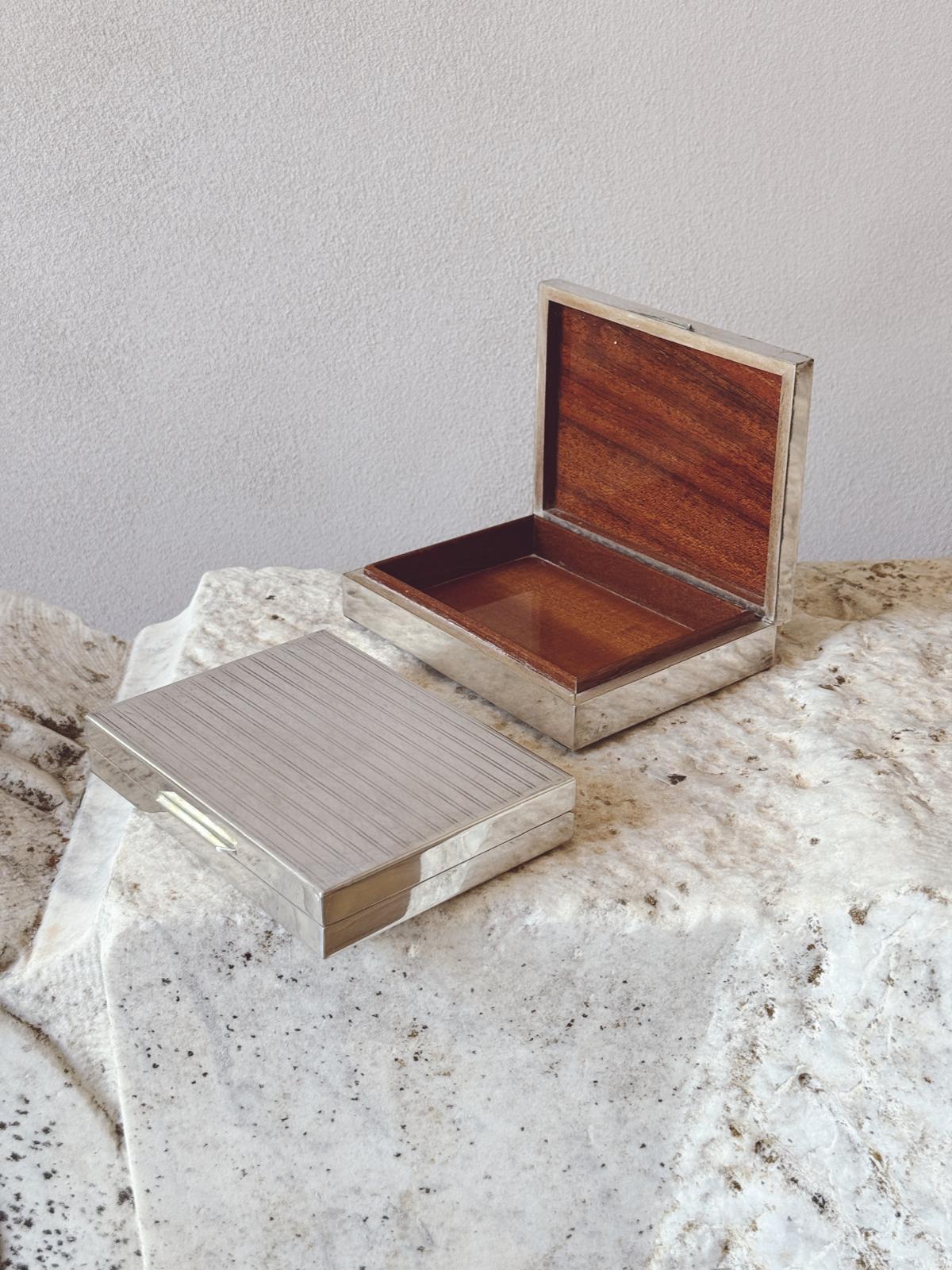 1970s Sterling Silver Desk Boxes