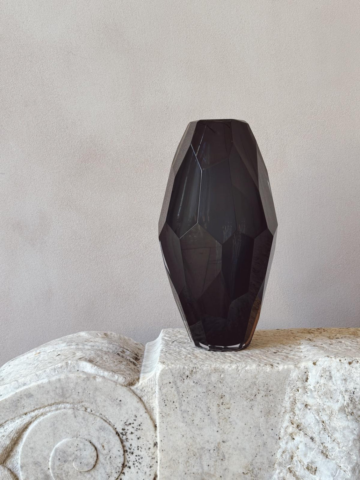 Large Dark Grey Molato Vase - Fendi Casa Archive