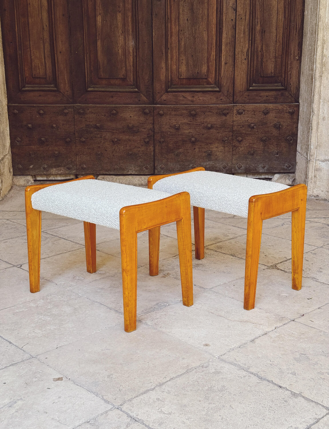 Pair of 1950s Ico Parisi Foot stools