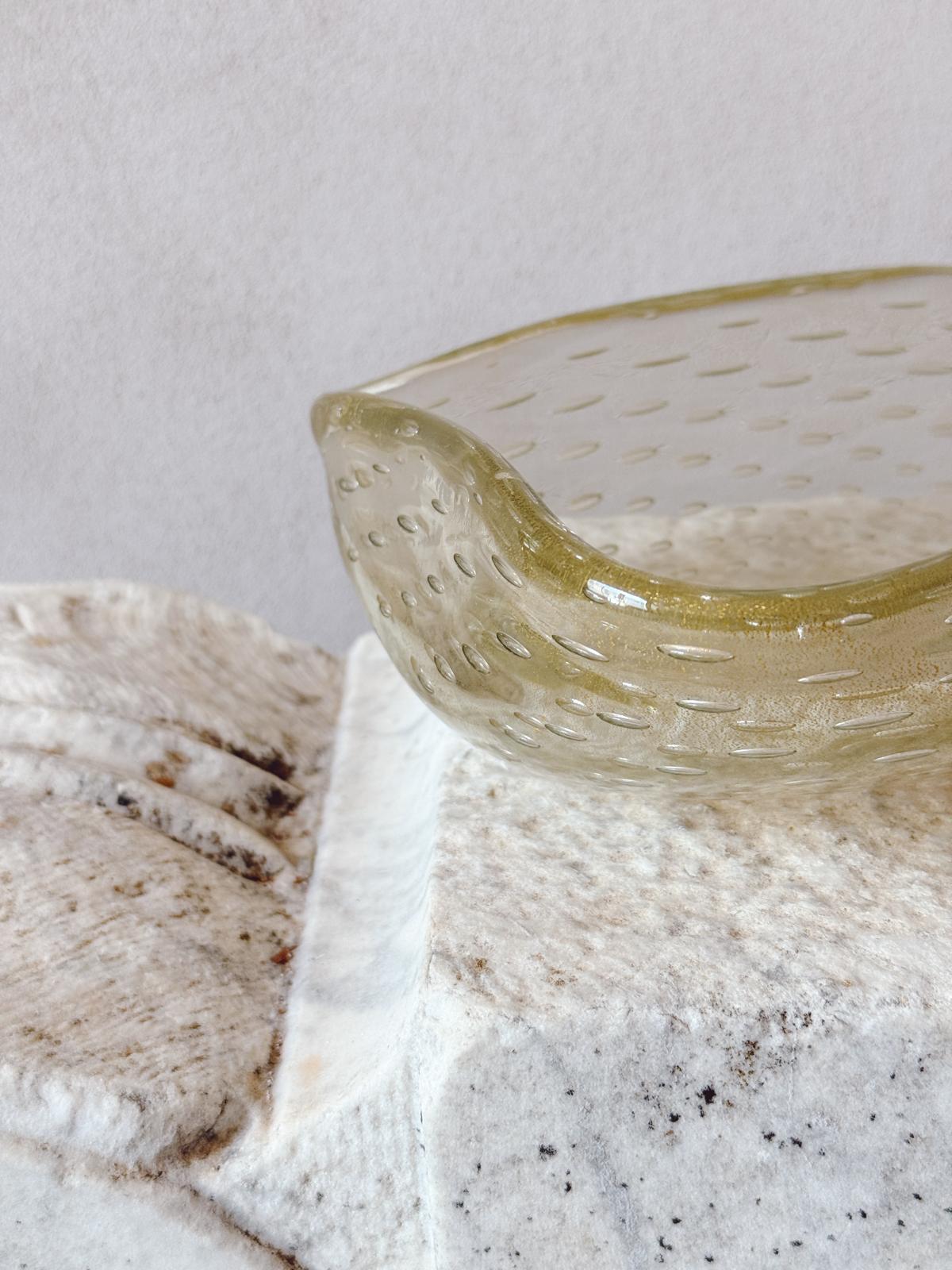 1960s Large Seguso Transparent Bolle Centrepiece