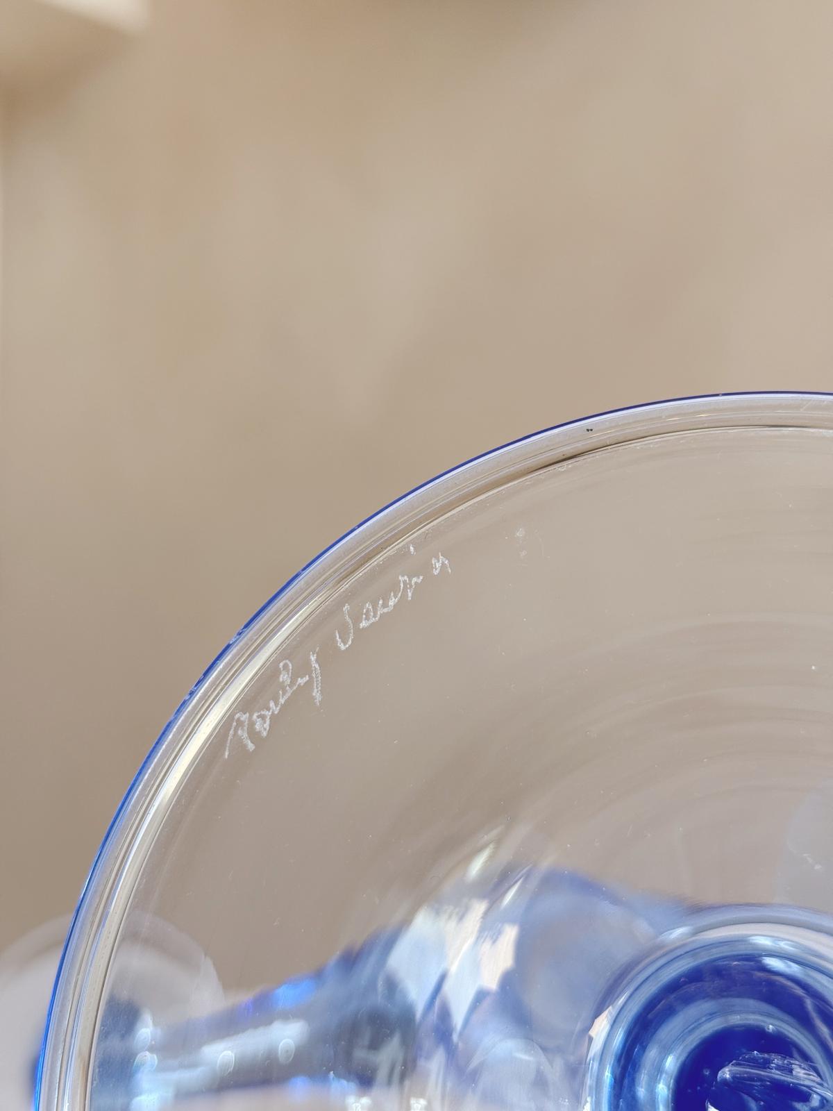 Hand-Blown Murano Glass Blue Candelabra by Pauly & Co, 1940s