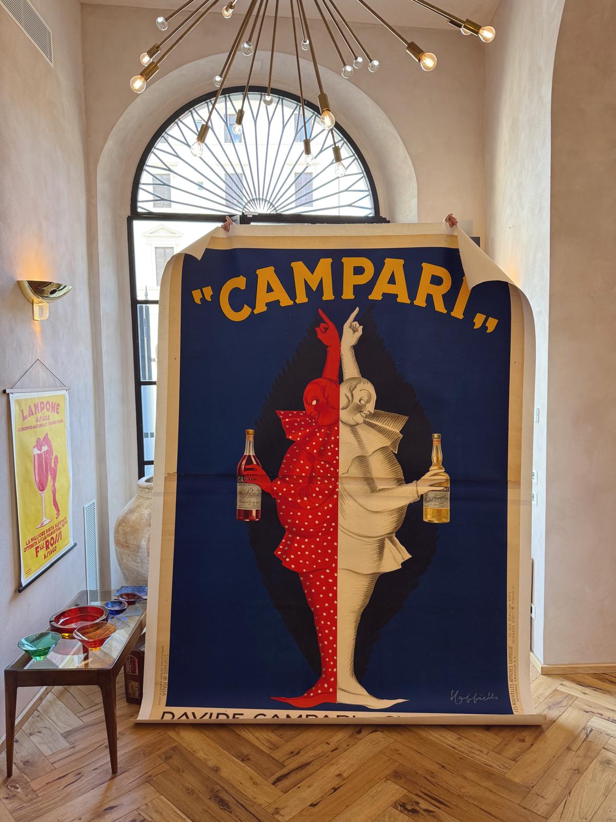 Monumental Leonetto Cappiello 'Campari' Lithogaph, 1921. Printed by Les Nouvelles Cappiello - Parigi