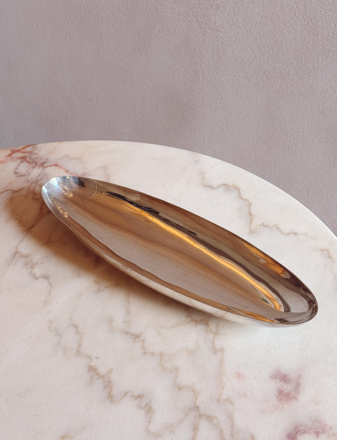 1960s Silver-plated Lino Sabattini Boat shaped Plate