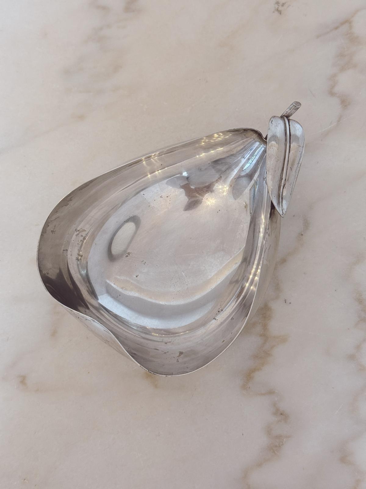 1960s Lino Sabattini Silver Plated Pear Bowl