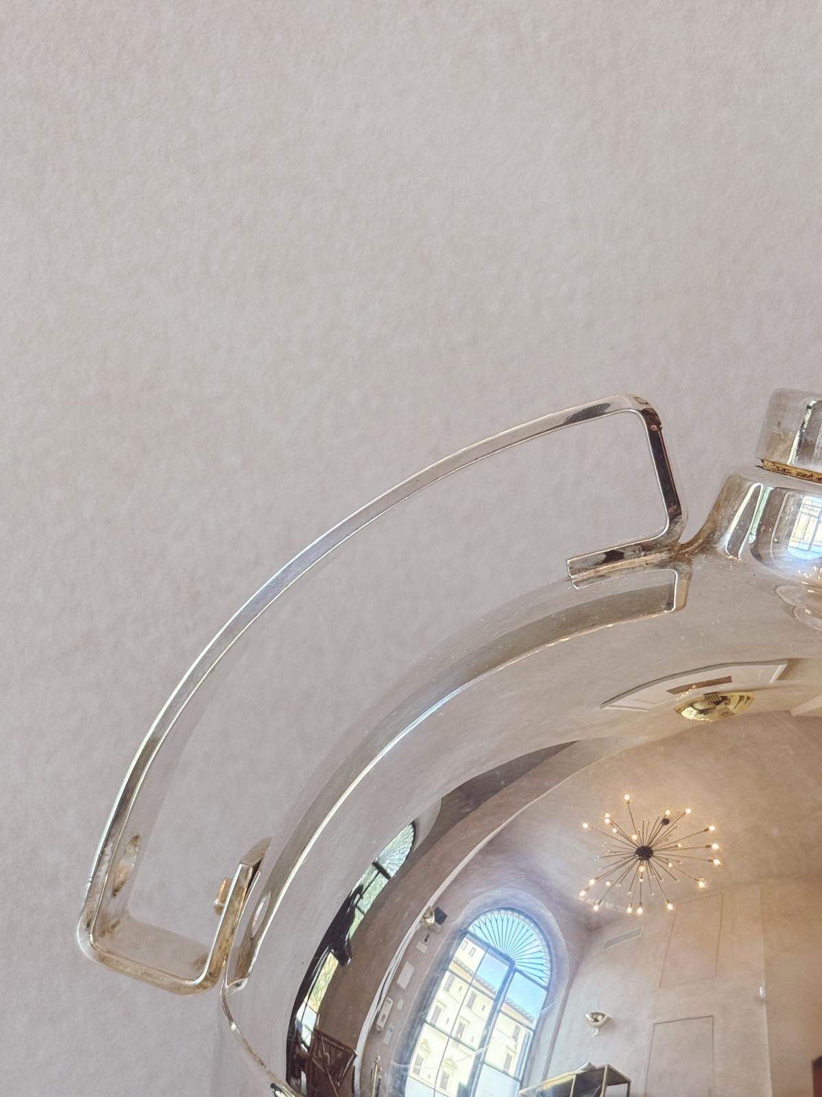 1960s Silver Plated Modernist Sphere Cocktail Thermos