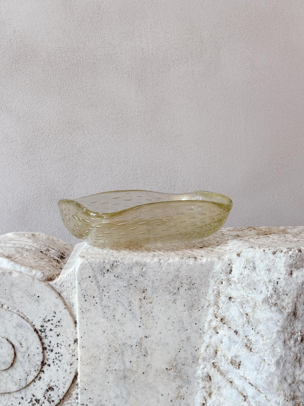 1960s Large Seguso Transparent Bolle Centrepiece