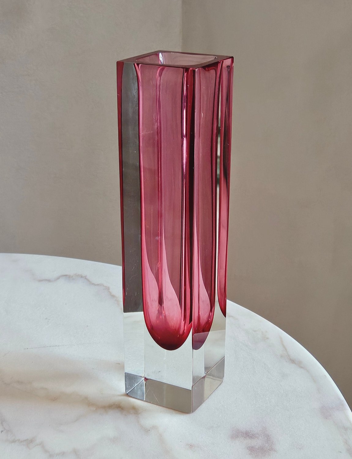 1960s Pink Mandruzzato Vase