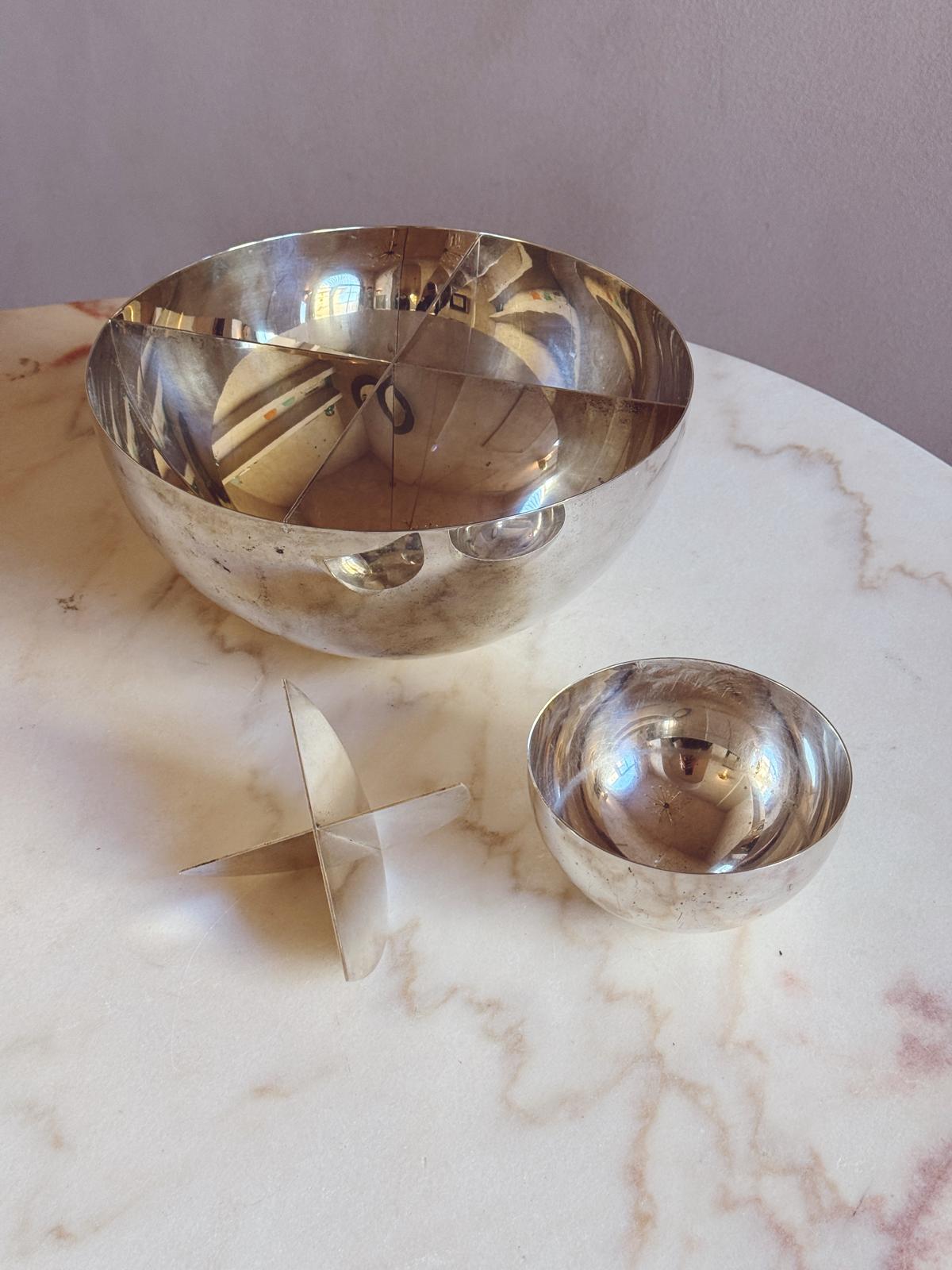 Pair of 1960s Ornella Noorda Silver Bowls