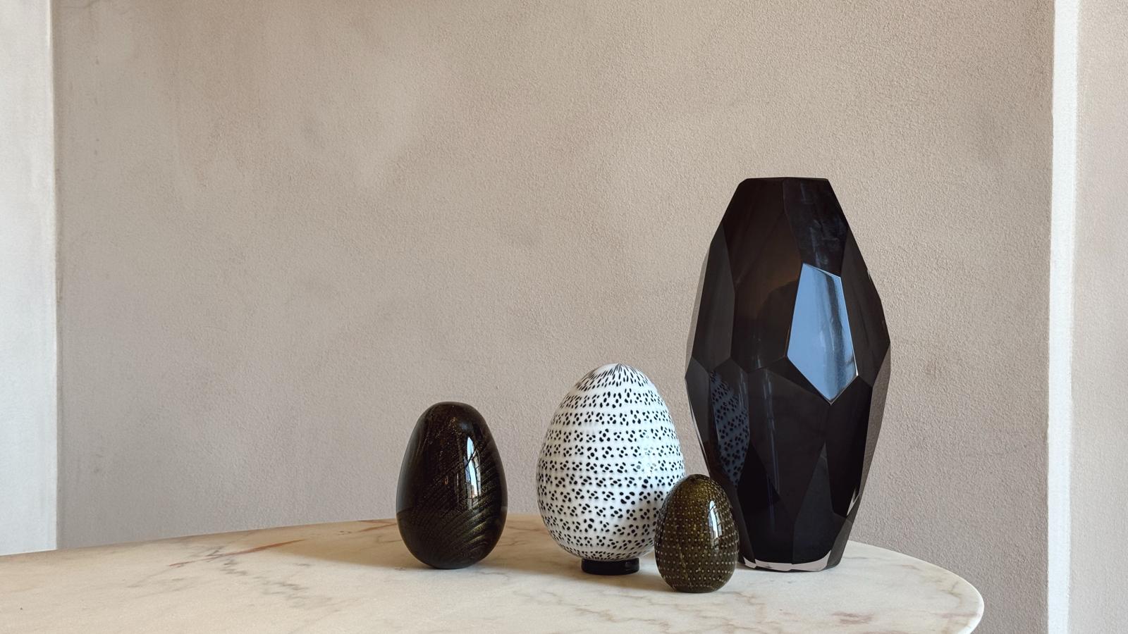 Large Dark Grey Molato Vase - Fendi Casa Archive