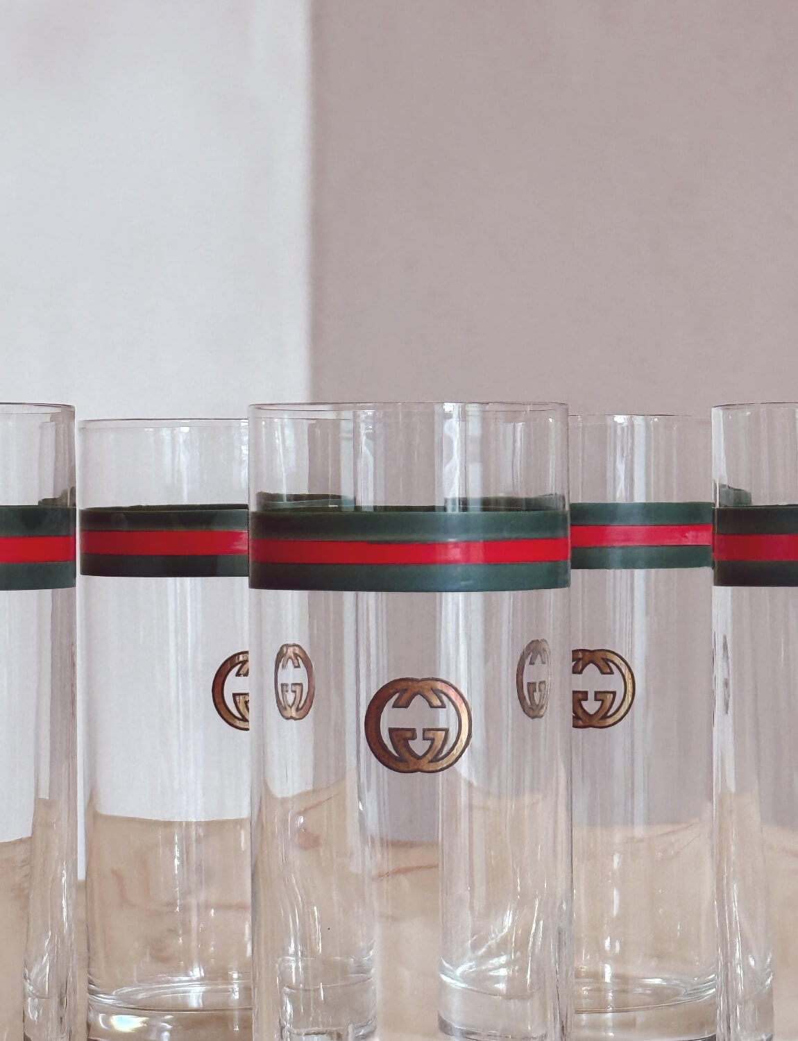 1970s Gucci Cocktail Decanter and Set of Six Glasses