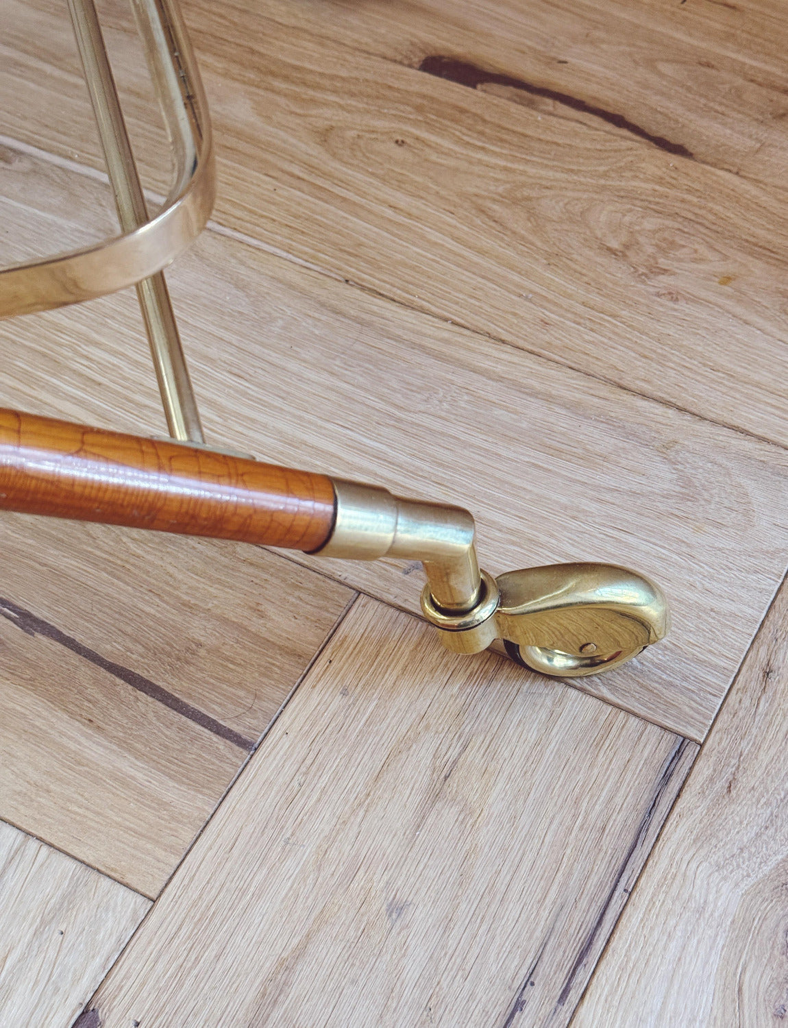 1950s Brass & Light Wood Drinks Trolley - Attr. Cesare Lacca