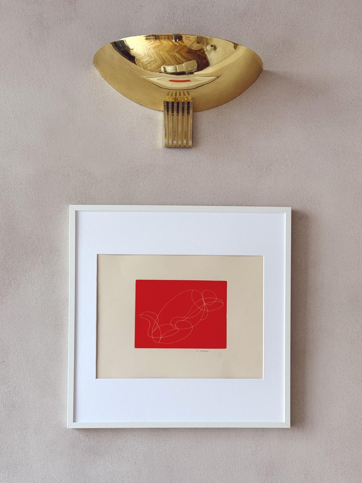 White on Orange, Forms, Lithograph, 976 A. Romano