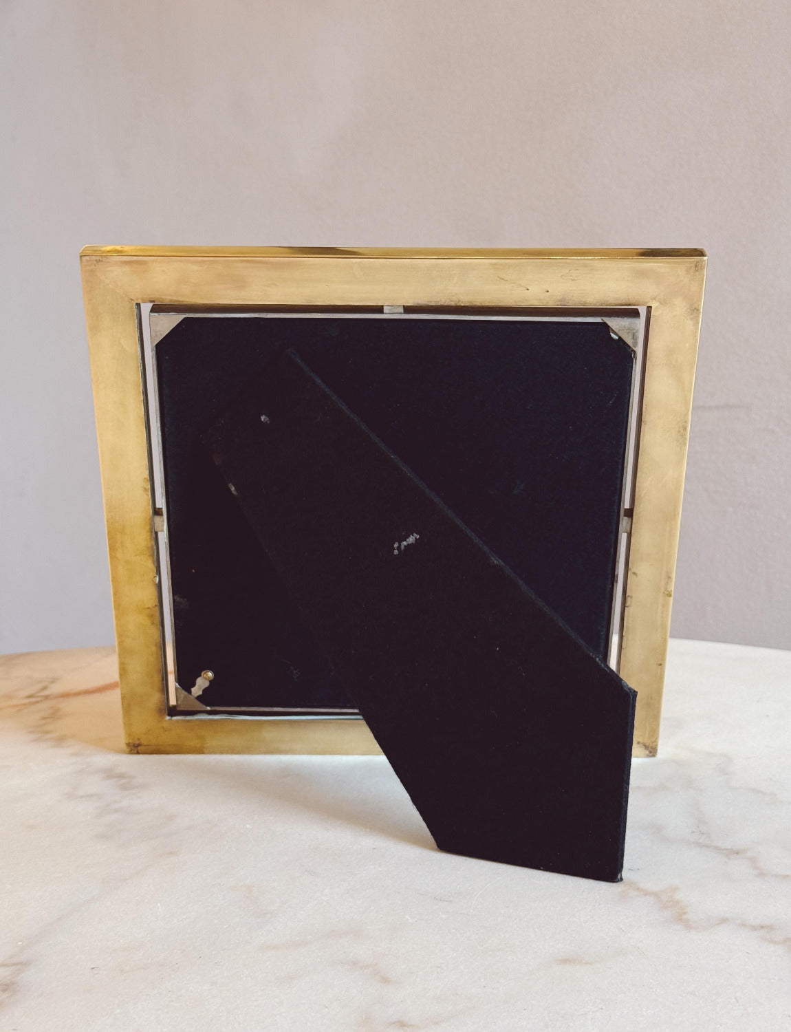 1970s Brass and Chrome Barbi Photo Frame