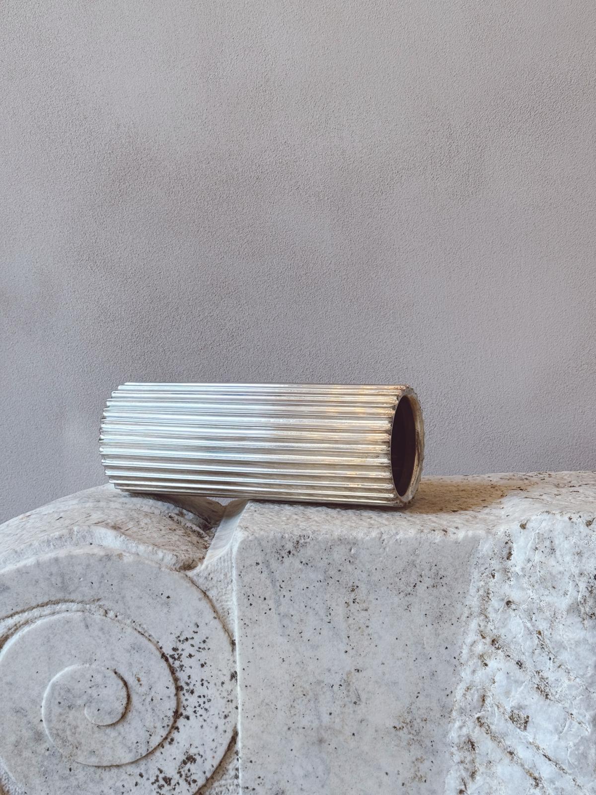 1970s Ridged Silver Wine Cooler