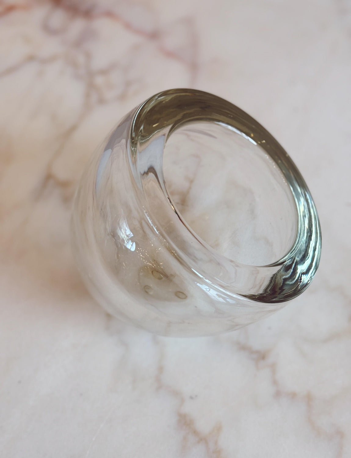 1960s Large Transparent Bowl by Alfredo Barbini