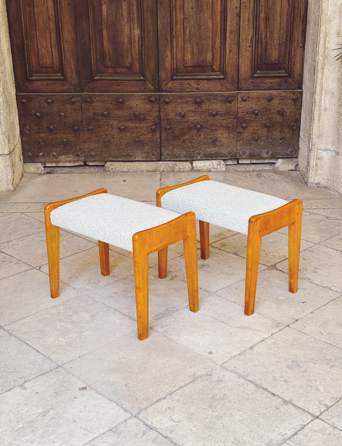Pair of 1950s Ico Parisi Foot stools
